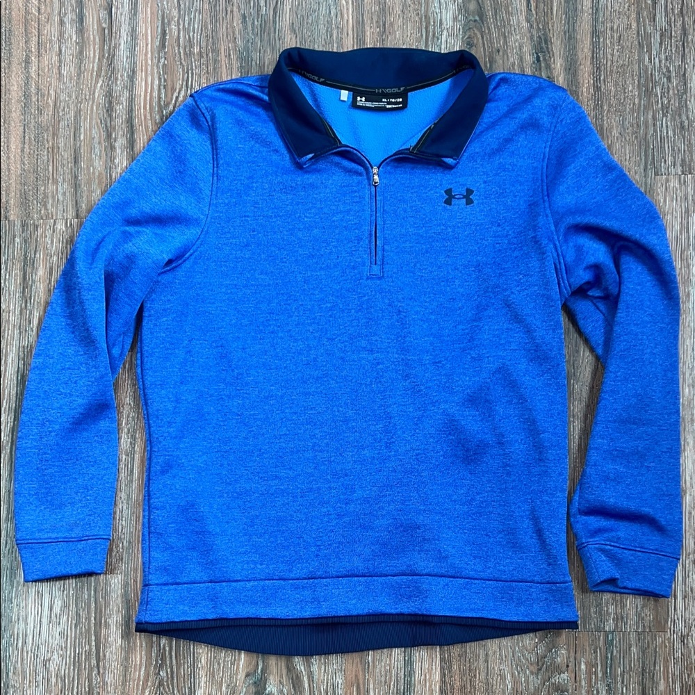 Under Armour Royal Blue Golf Pullover Quarterzip XL